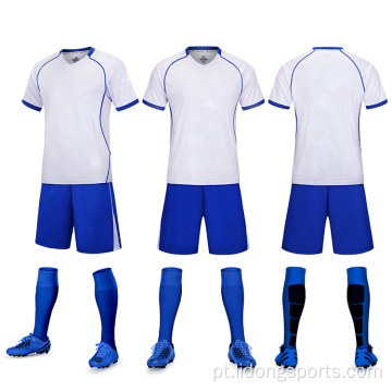 Conjuntos de uniformes de futebol juvenil de jersey de futebol preto